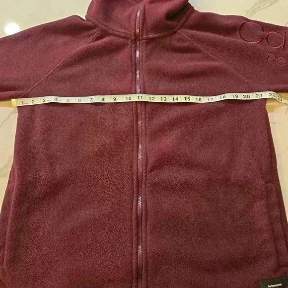 Calvin Klein Performance Womens Zip Up Neck Warmer Fleece Plum Size Large - Picture 10 of 11